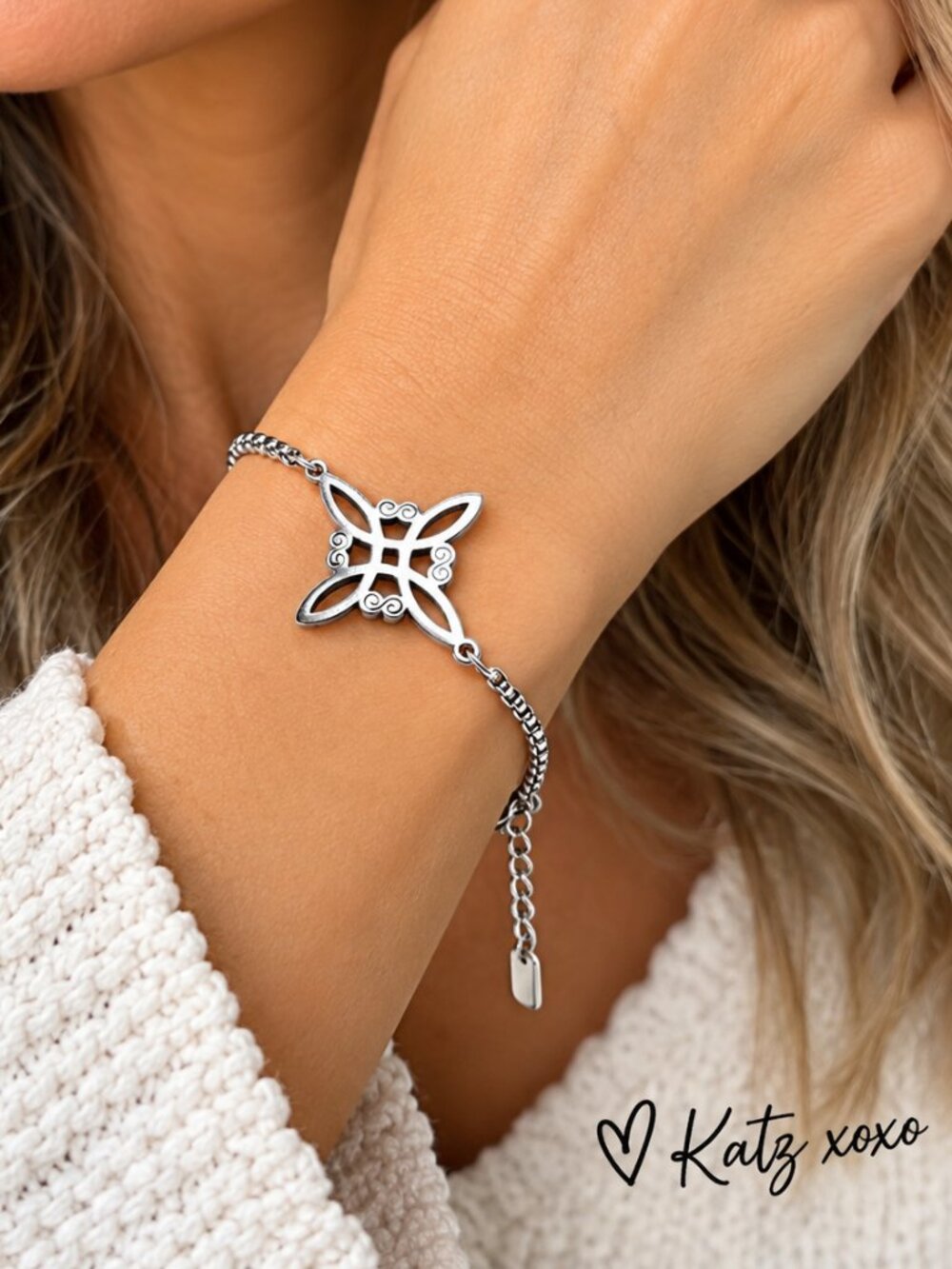 Celtic Cross Bracelet Viking Trinity Knot Stainless Steel Irish Jewelry Unisex